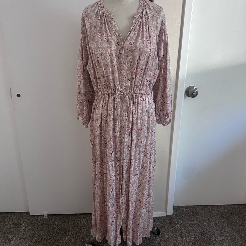 Christy Dawn Blush Floral Long Sleeve Dress